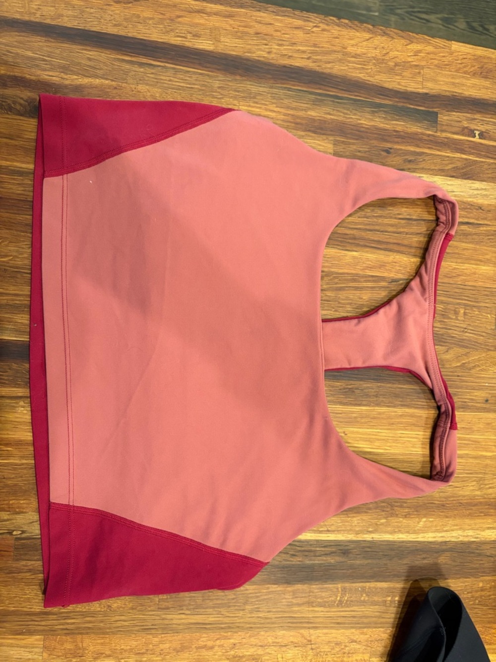 Athleta fitted tank top with built in Sports Bra - Pink and Berry